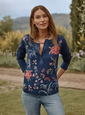 Johnny Was Mixed Media Thermal- Mayra