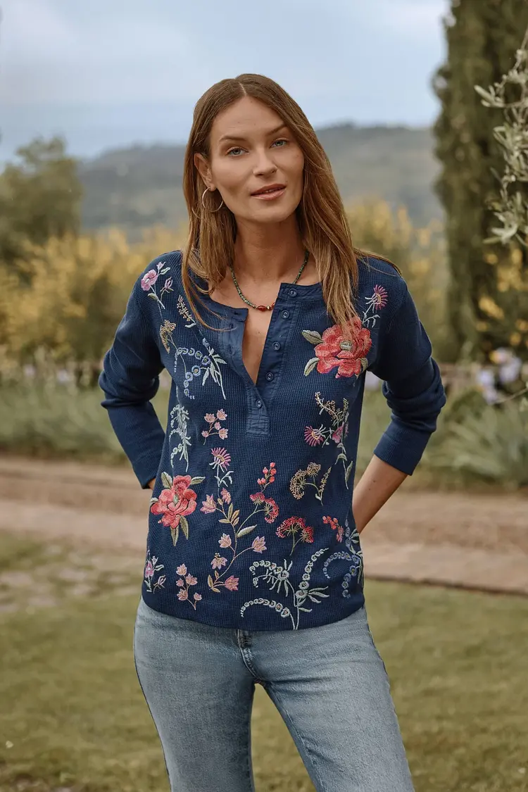 Johnny Was Mixed Media Thermal- Mayra