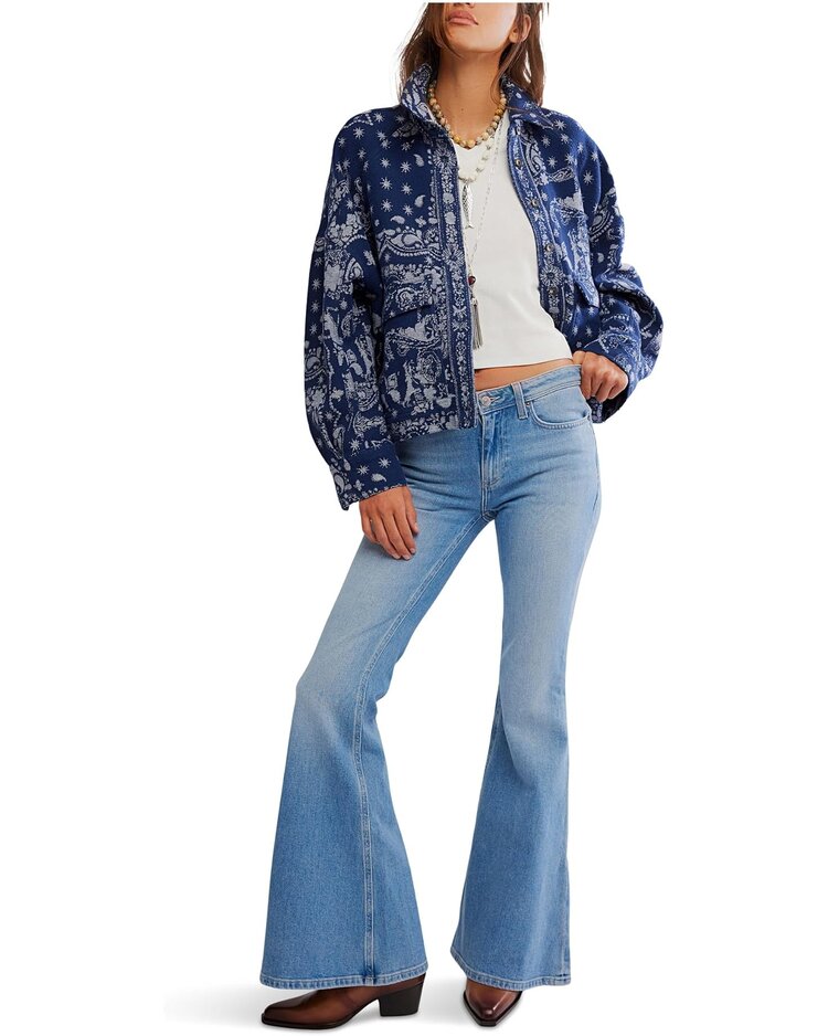 Free People Bandana Jacquard Shirt