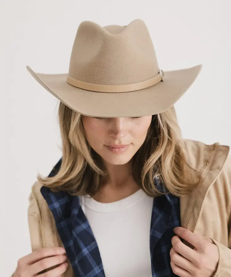 Gigi Pip Dean Pinched Crown Western Hat