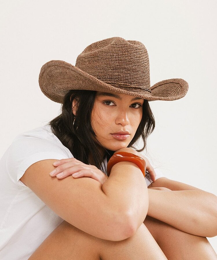 Gigi Pip Ames Packable Straw Cowboy Hat