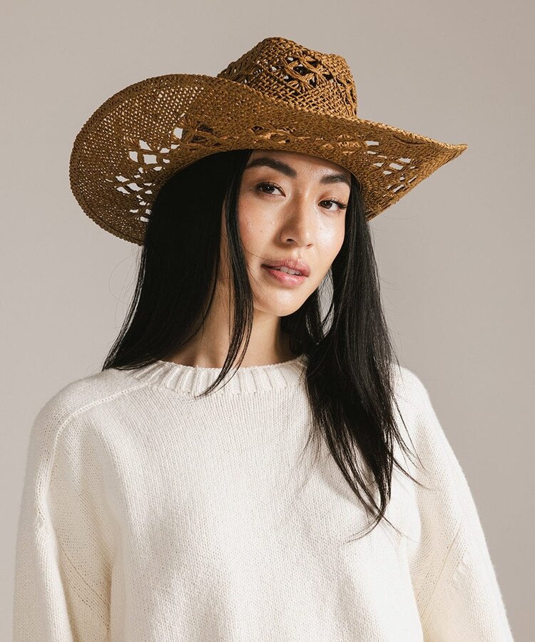 Gigi Pip Remy Vented Straw Cowboy Hat