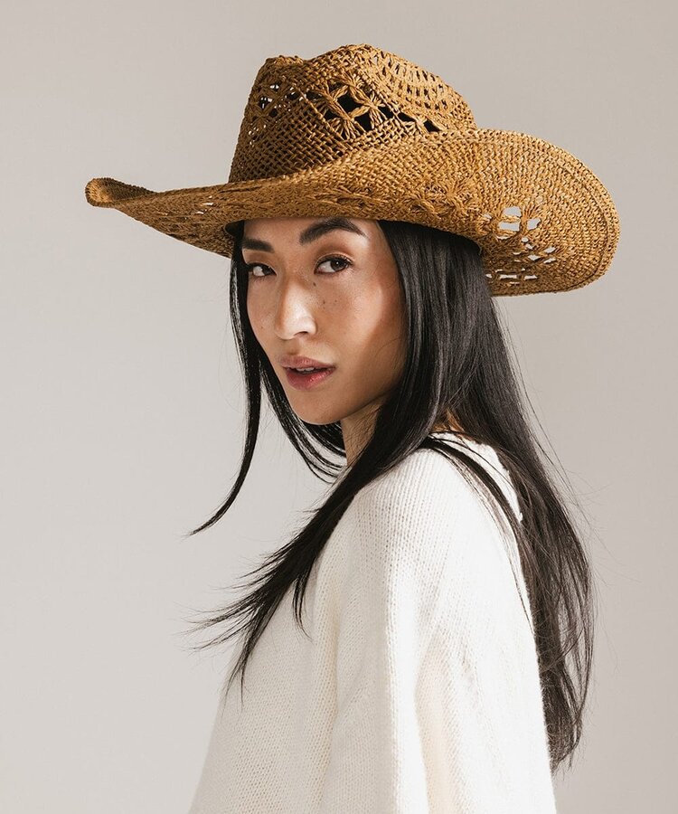 Gigi Pip Remy Vented Straw Cowboy Hat