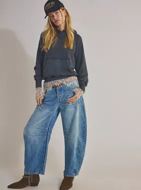 Free People Good Luck Mid Rise Barrel