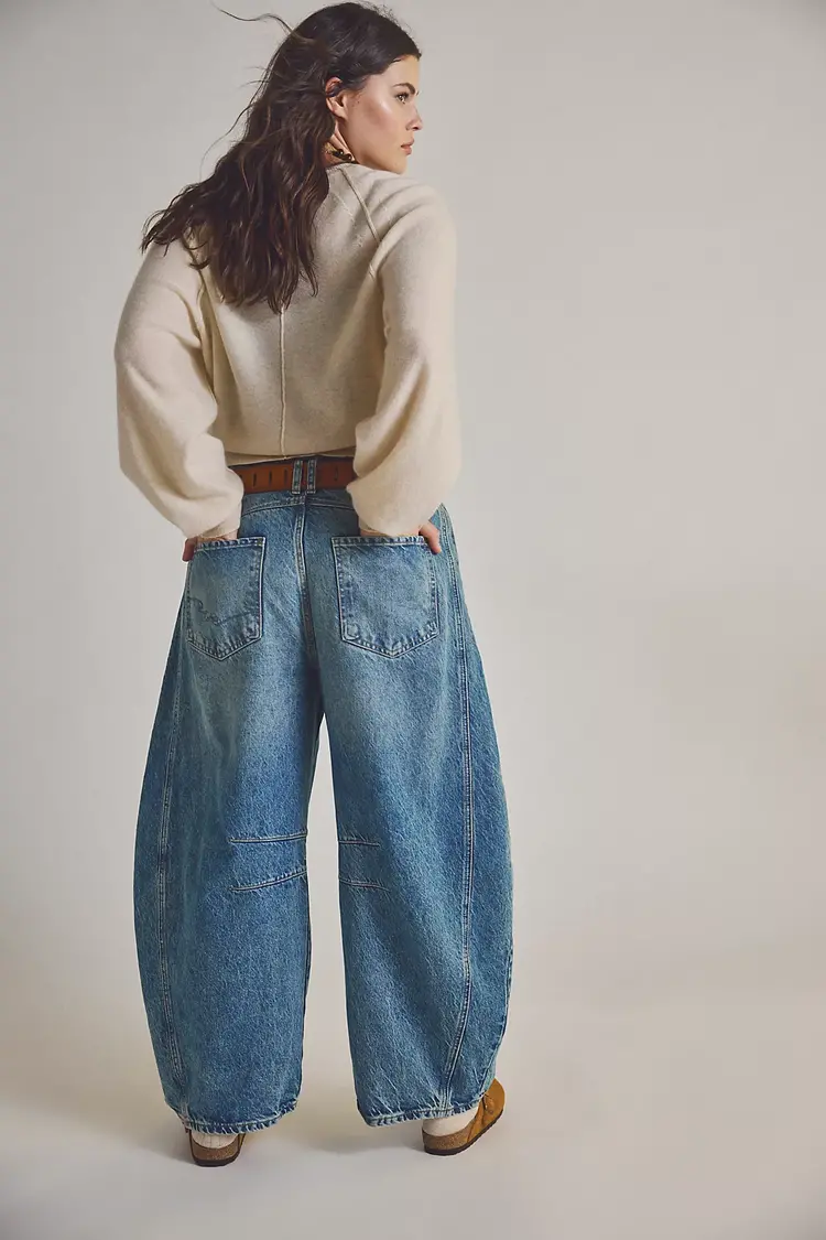 Free People Good Luck Mid Rise Barrel