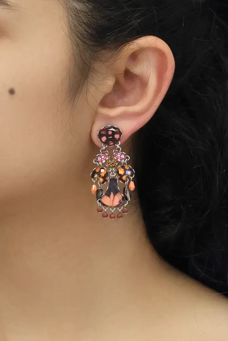 Ayala Bar/ IsArt Rosava Rosy Clay Earring