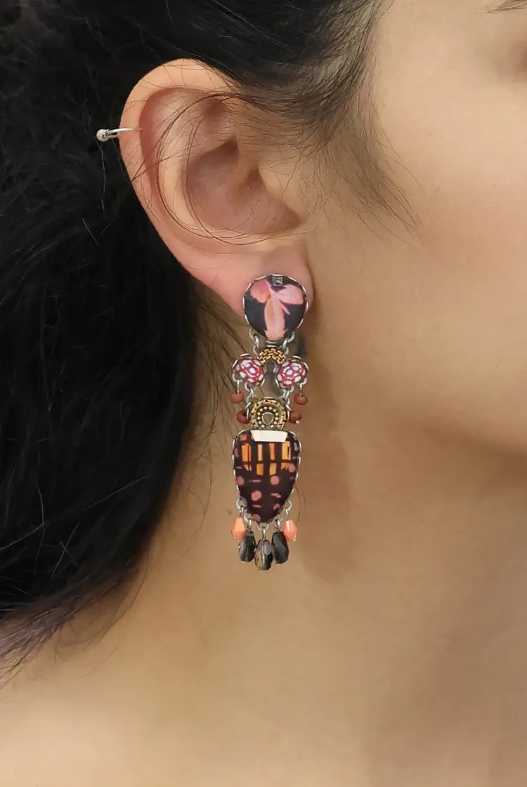 Ayala Bar/ IsArt Veloura Rosy Clay Earring