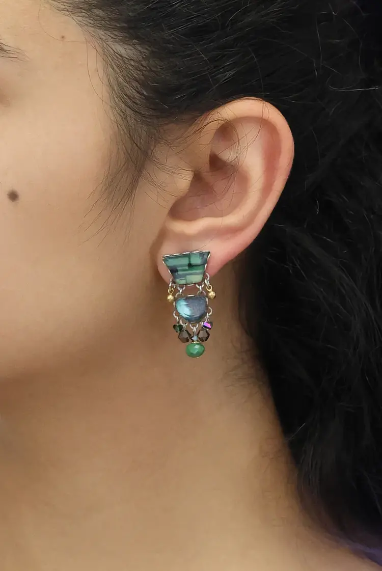 Ayala Bar/ IsArt Everelle Emerald Reflection Earring