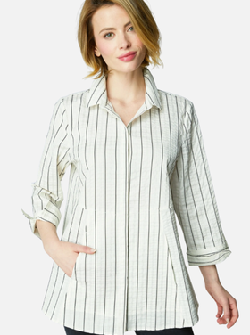 Habitat EAST SIDE STRIPES HIDDEN PLACKET