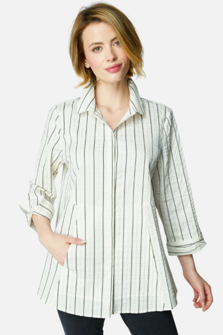 Habitat EAST SIDE STRIPES HIDDEN PLACKET