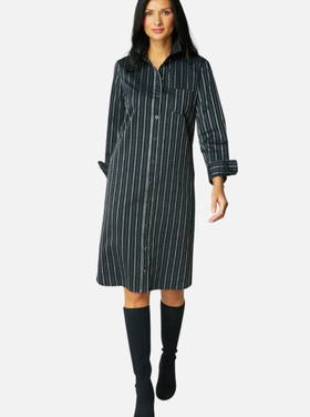 Habitat EAST SIDE STRIPES CAFE MIDI DRESS