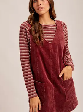 Corduroy Pinafore Dress
