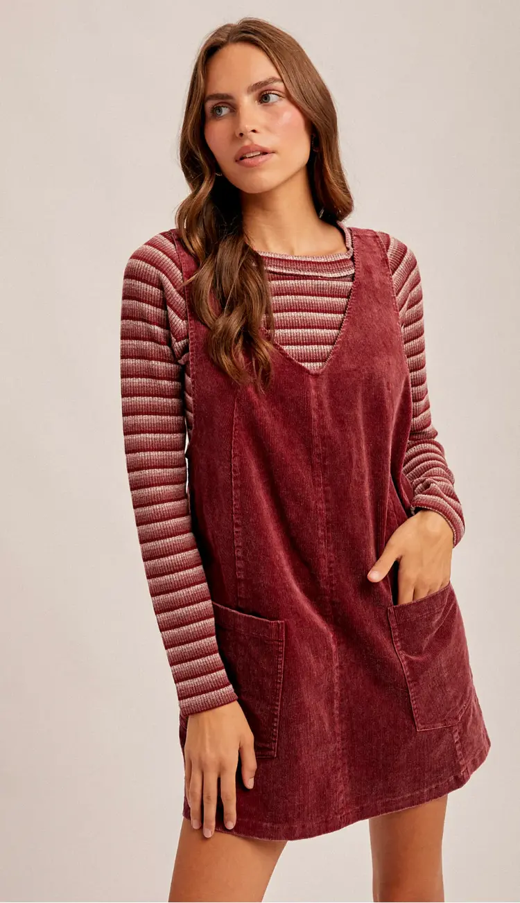 Corduroy Pinafore Dress