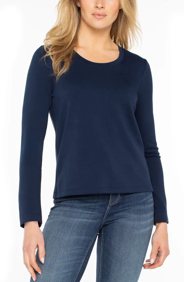 Liverpool Long Sleeve Scoop Neck Top