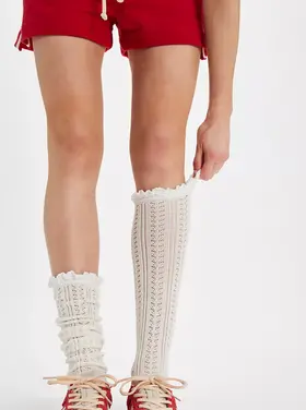 Free People Misty Net Pointell Tall Socks