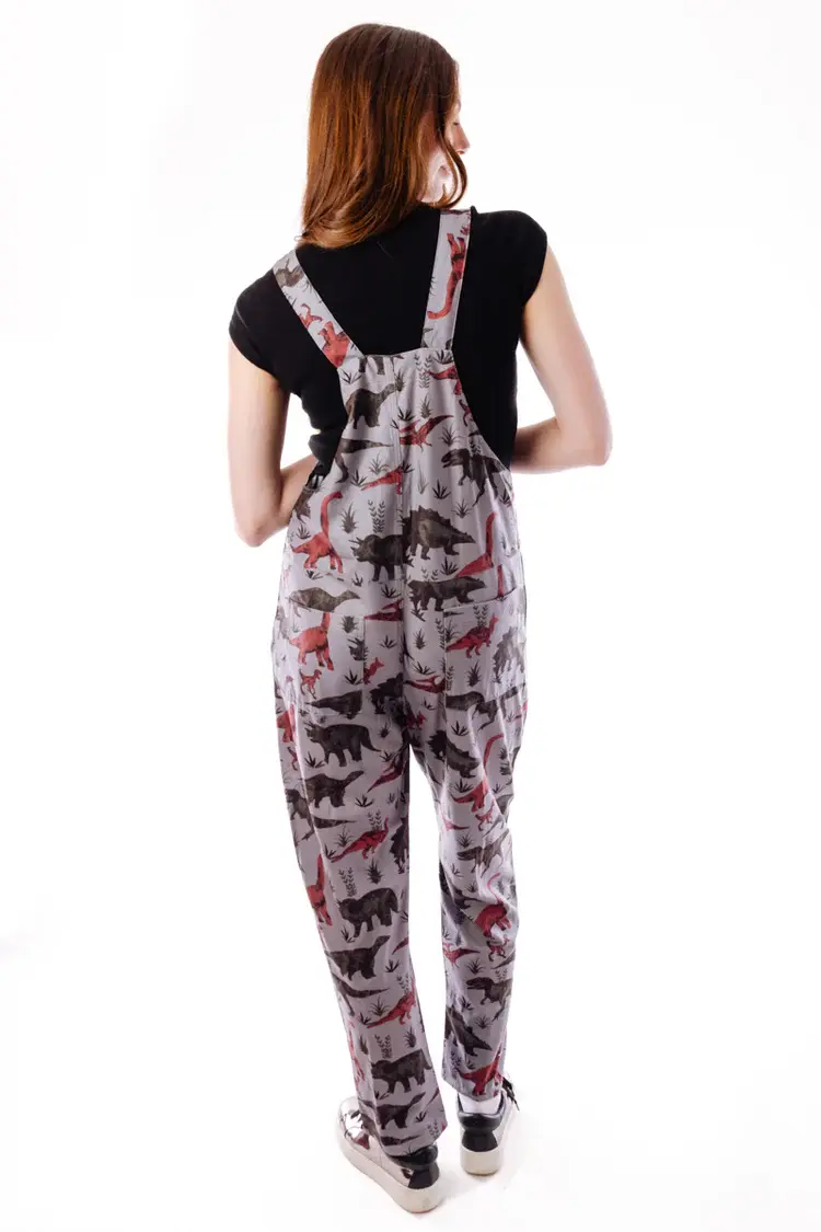Dino Print Overalls