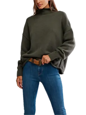 Free People WTF Torres Roll Neck Sweater