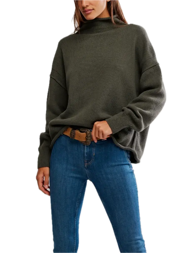 Free People WTF Torres Roll Neck Sweater