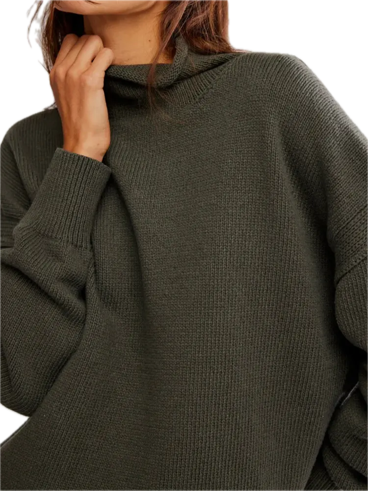 Free People WTF Torres Roll Neck Sweater