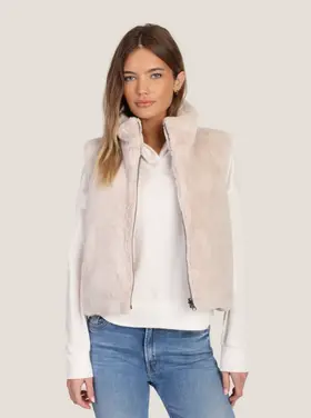 CLASSIC FUR VEST REVERS W PKT