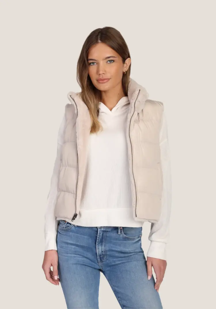 CLASSIC FUR VEST REVERS W PKT