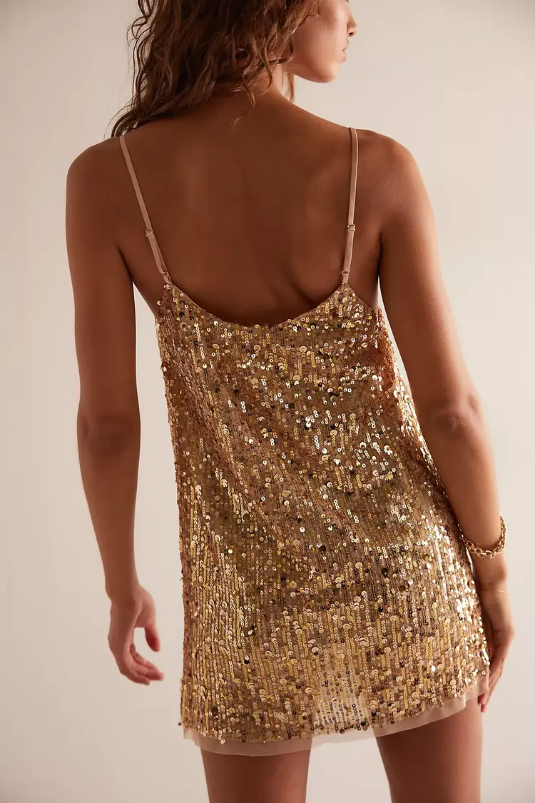 Free People Midnight Kiss Mini Slip Dress