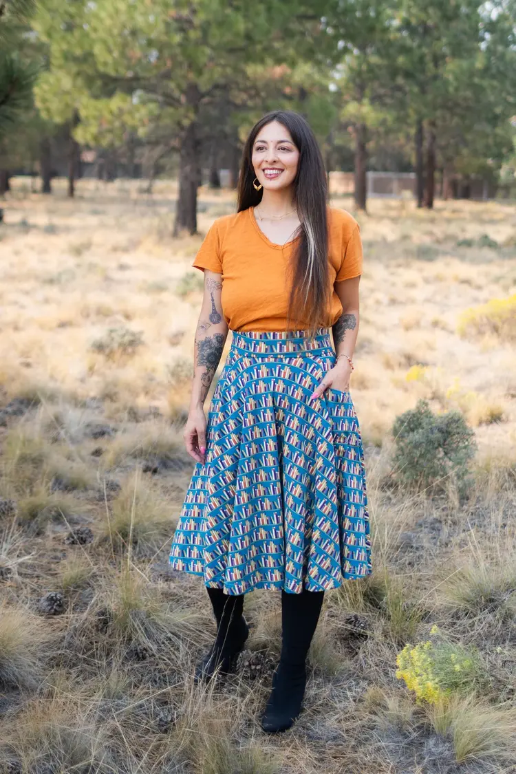 Effies Heart Sojourn Skirt, Library Print
