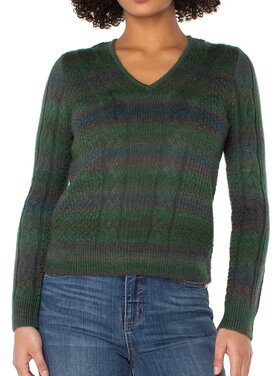 Liverpool Drop Shoulder V Neck Sweater