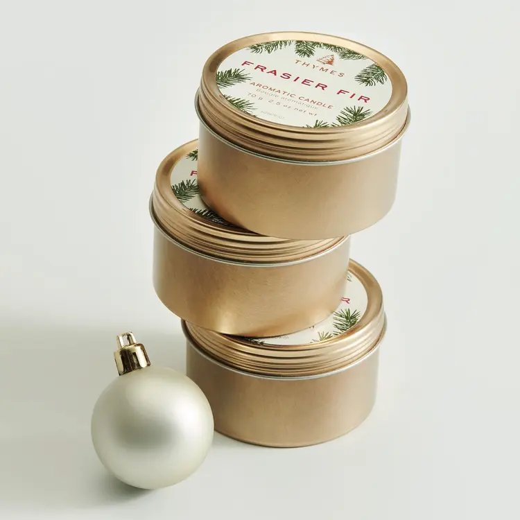 Thymes FFr Poured Candle, Travel Tin,