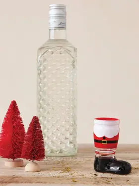 Creative Co-Op Santa Boot Shot Glass