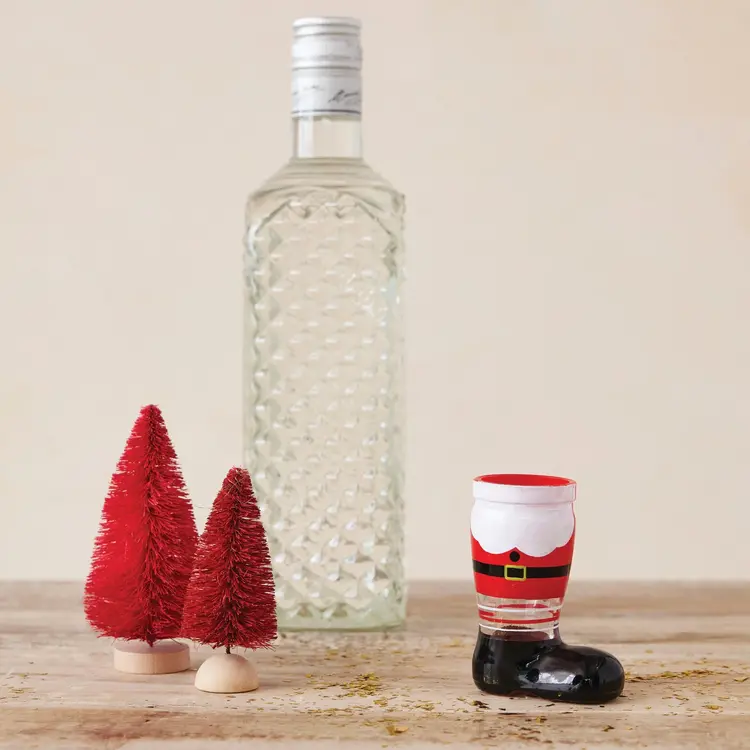 Creative Co-Op Santa Boot Shot Glass