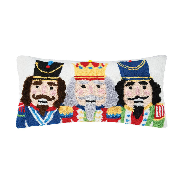 Nutcracker Trio Hooked Pillow