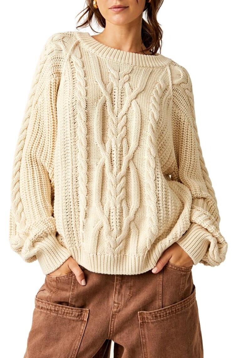 Free People Frankie Cable Sweater