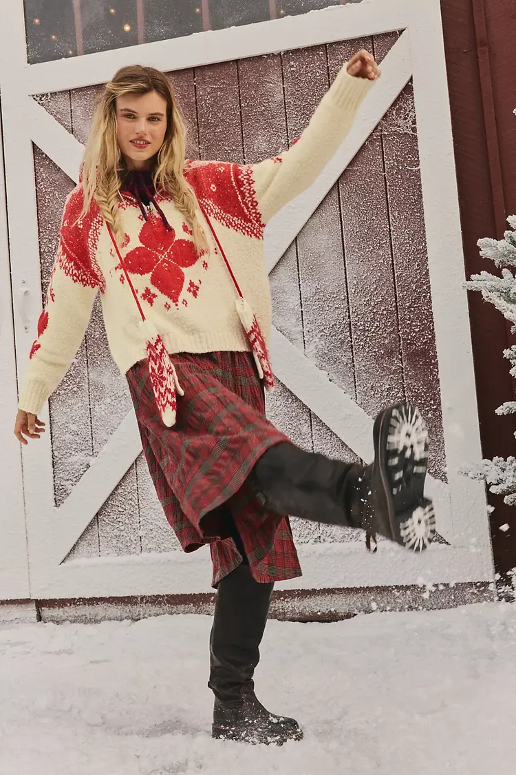 Free People Freya Plaid Midi