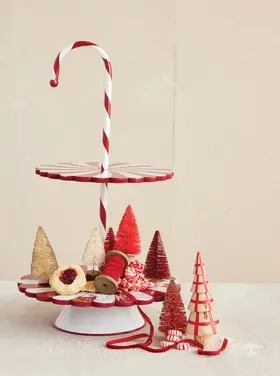 Creative Co-Op Decorative Candycane Server