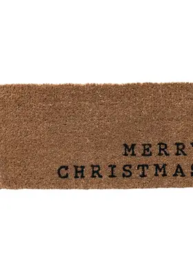 Creative Co-Op Doormat "Merry Christmas", Black