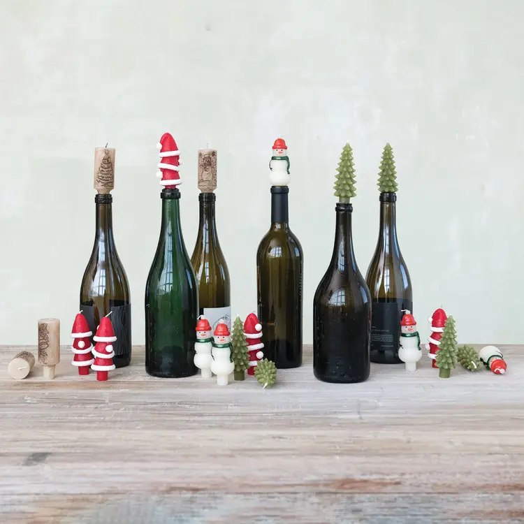 Creative Co-Op S/4 4"H Snowman Shaped Taper