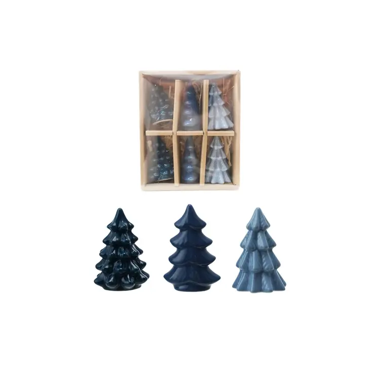 Creative Co-Op S/6 2-1/2"H Stoneware Trees