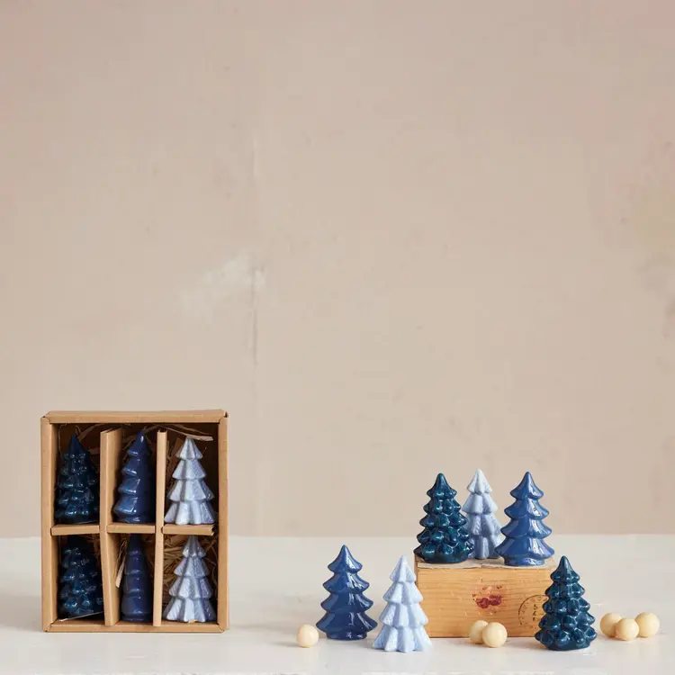 Creative Co-Op S/6 2-1/2"H Stoneware Trees