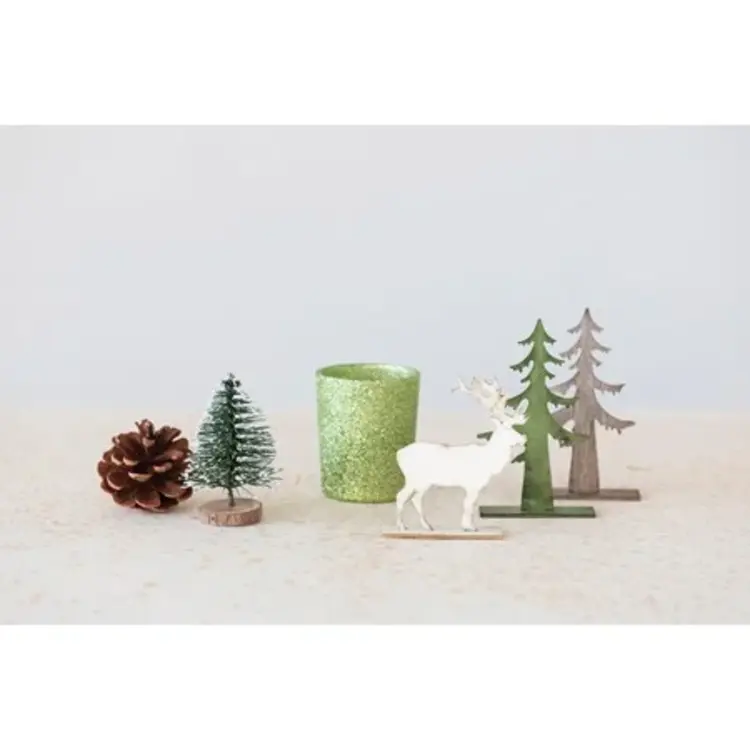 Creative Co-Op S/6 Candle Garden Kit w Bottle Brush Trees