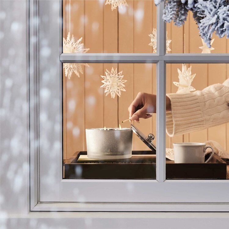 Thymes FFr Lg 3 Wick Cndl, Flock Col 18oz