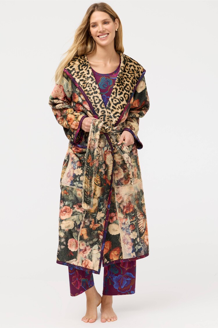 Johnny Was Aditi Robe- Reversible Leopard S/M