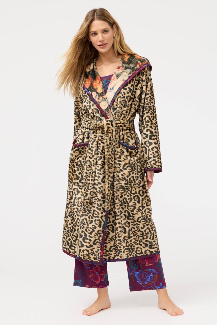 Johnny Was Aditi Robe- Reversible Leopard S/M