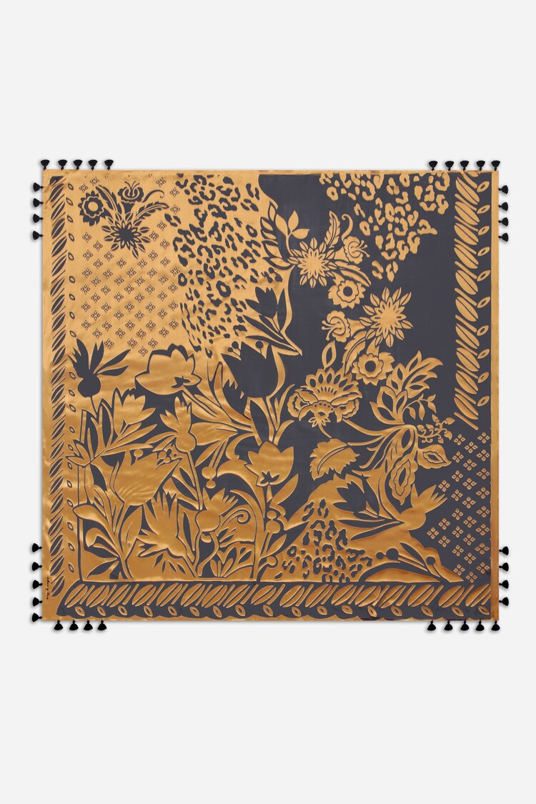 Johnny Was Silk Burnout Scarf- Lola