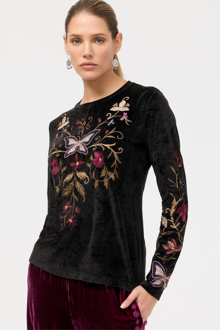 Johnny Was Bounce Velour Mock Neck