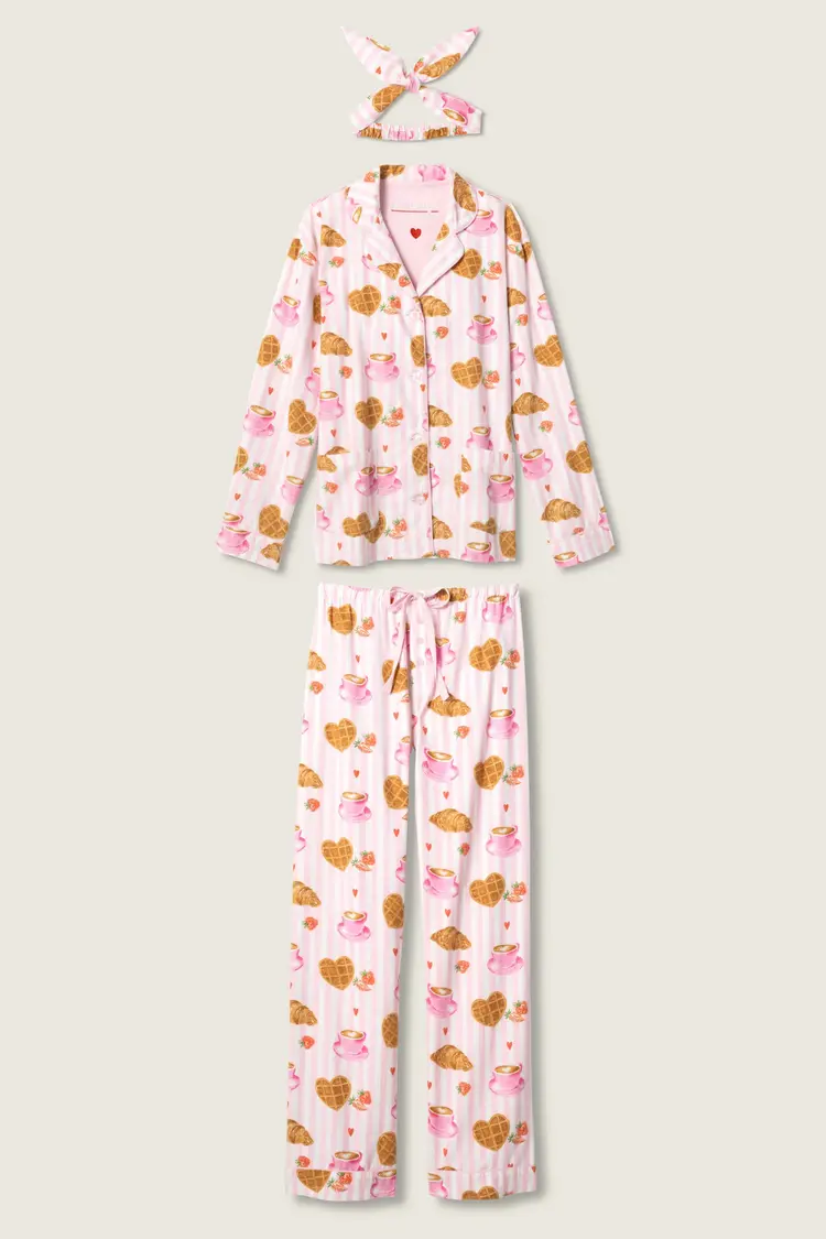 PJ Salvage Parisian PJ Set Flannel