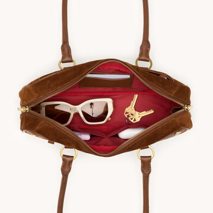 Hammitt Meredith Sml-Chocolate Diamond Suede-AG