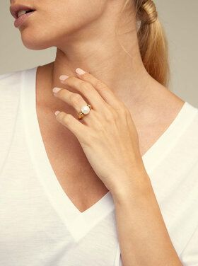 UNO De 50 Ring Full Pearlmoon Gold 15