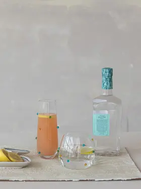 Creative Co-Op Drinking Glass with Raised Dots