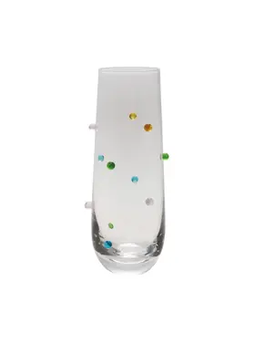 Creative Co-Op 10 oz. Handmade Drinking Glass with Raised Dots